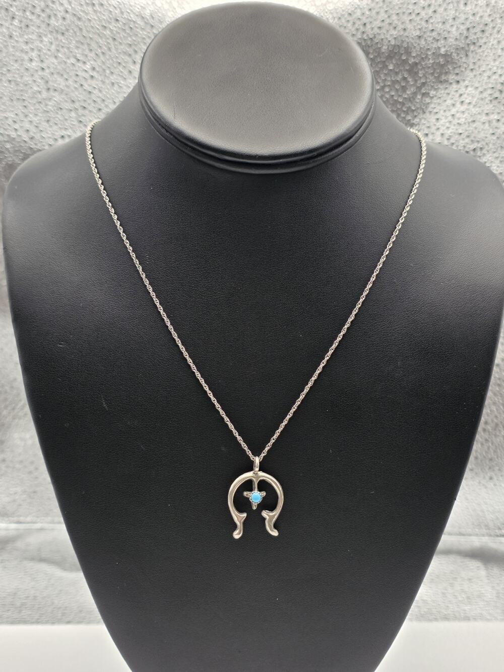 Native American Sterling Silver 925 Yolanda G Skeets Turquoise Pendent